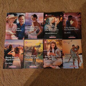 Lot of 8 Harlequin Romance LARGER PRINT Mass Market Paperback Books Ally Blake..
